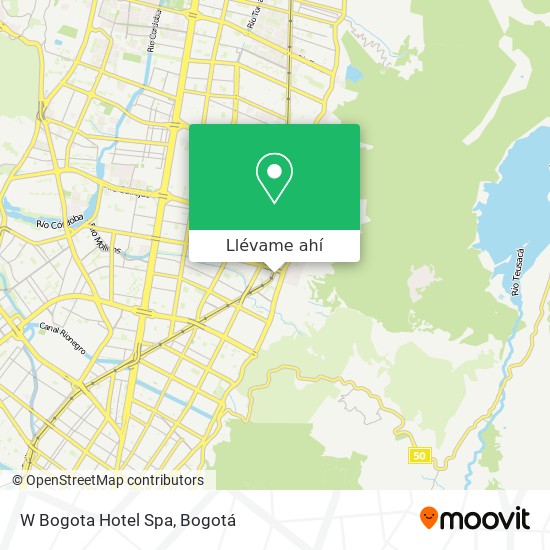 Mapa de W Bogota Hotel Spa