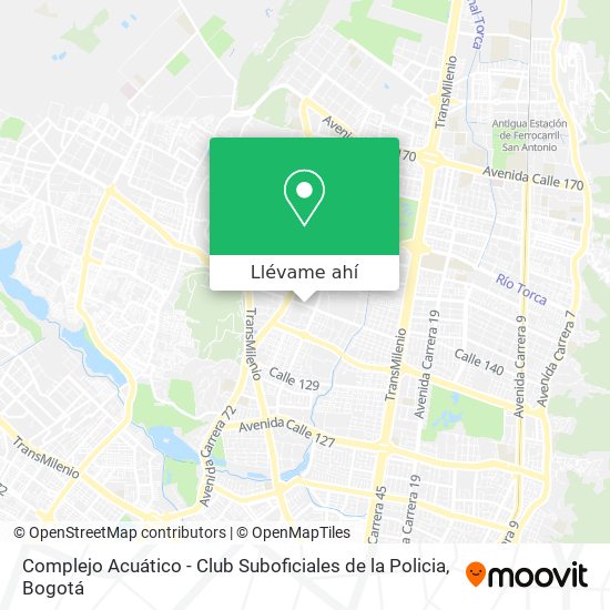 Mapa de Complejo Acuático - Club Suboficiales de la Policia