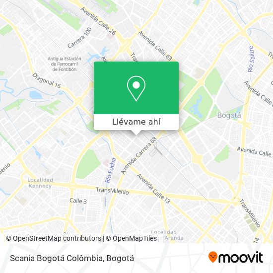 Mapa de Scania Bogotá Colômbia