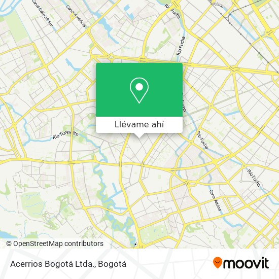 Mapa de Acerrios Bogotá Ltda.