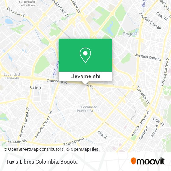 Mapa de Taxis Libres Colombia
