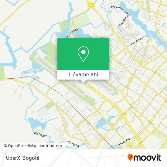 Mapa de UberX