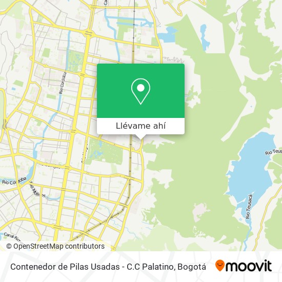 Mapa de Contenedor de Pilas Usadas - C.C Palatino