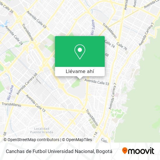 Mapa de Canchas de Futbol Universidad Nacional