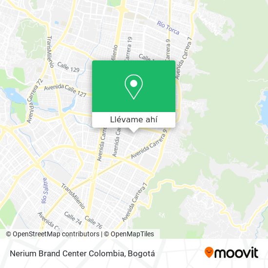 Mapa de Nerium Brand Center Colombia