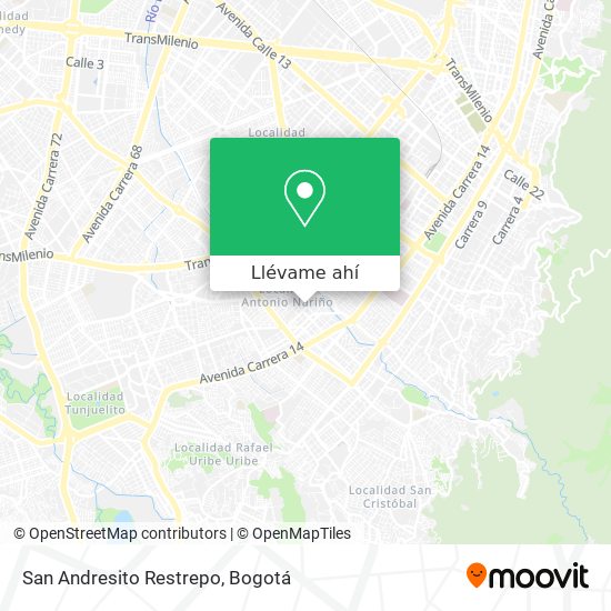 Mapa de San Andresito Restrepo