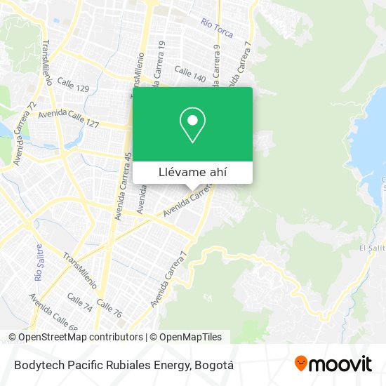 Mapa de Bodytech Pacific Rubiales Energy
