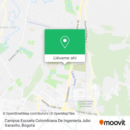 Mapa de Campus Escuela Colombiana De Ingeniería Julio Garavito
