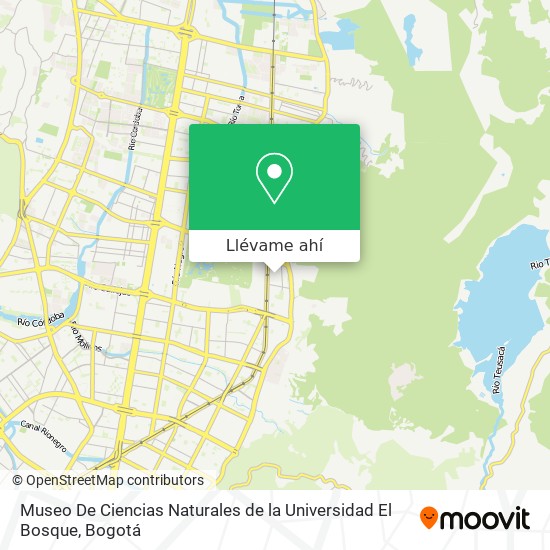 Mapa de Museo De Ciencias Naturales de la Universidad El Bosque