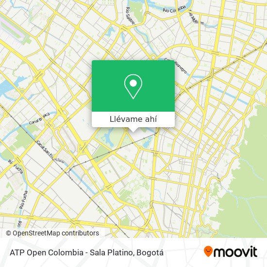 Mapa de ATP Open Colombia - Sala Platino