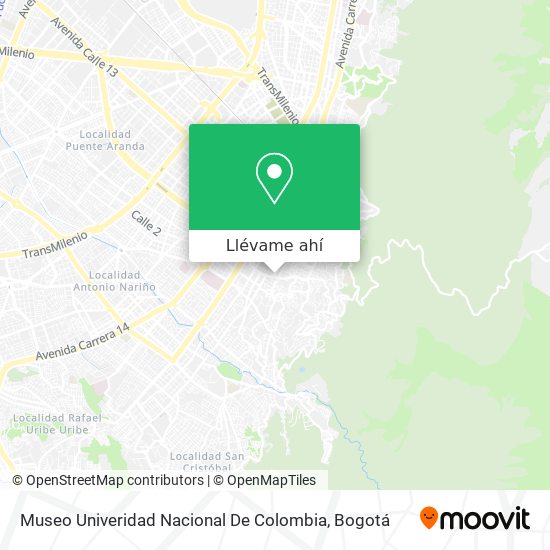 Mapa de Museo Univeridad Nacional De Colombia