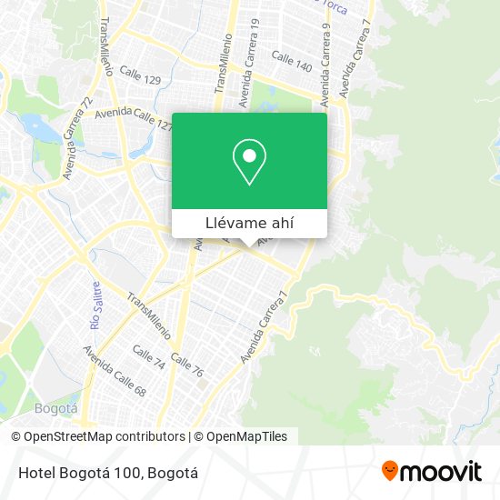 Mapa de Hotel Bogotá 100