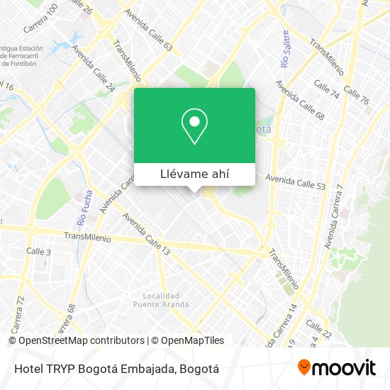 Mapa de Hotel TRYP Bogotá Embajada