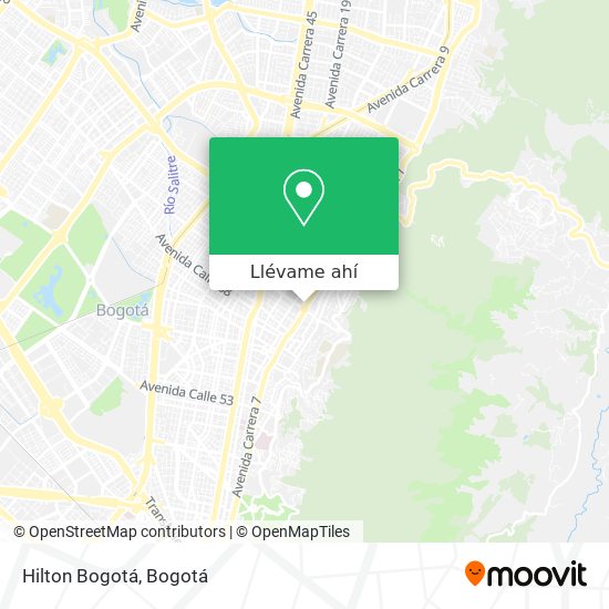 Mapa de Hilton Bogotá