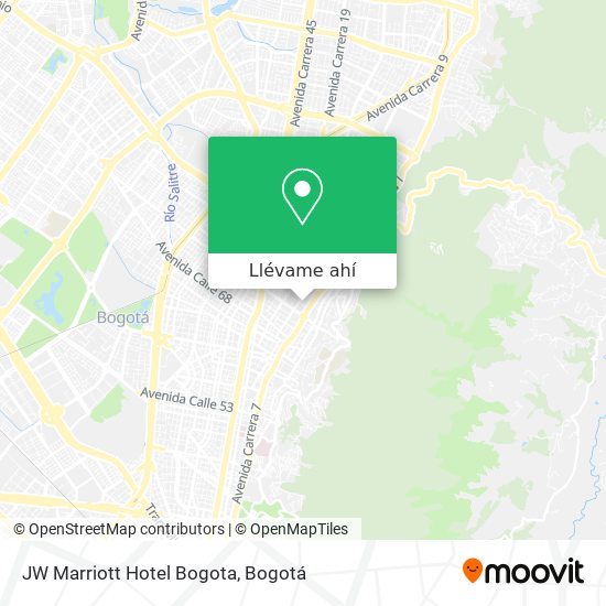 Mapa de JW Marriott Hotel Bogota
