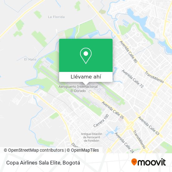 Mapa de Copa Airlines Sala Elite