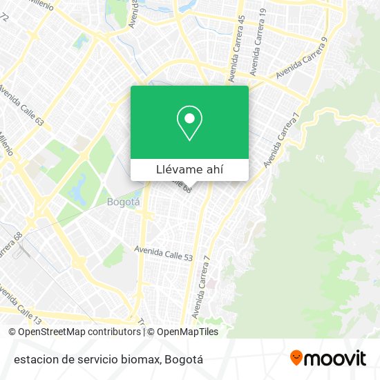 Mapa de estacion de servicio biomax