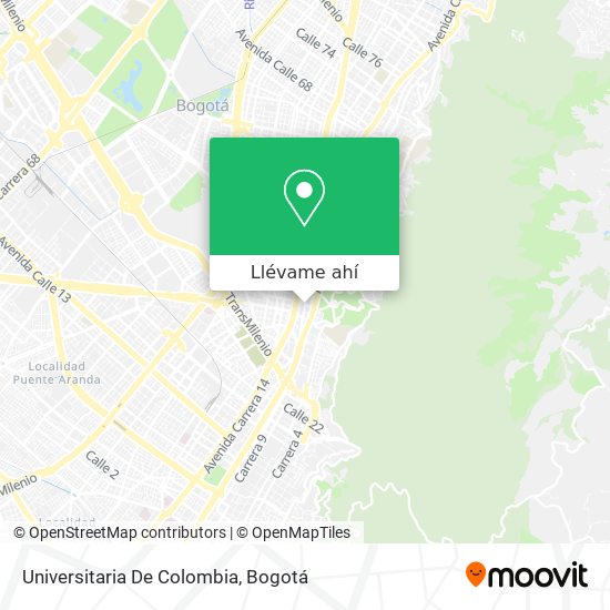 Mapa de Universitaria De Colombia