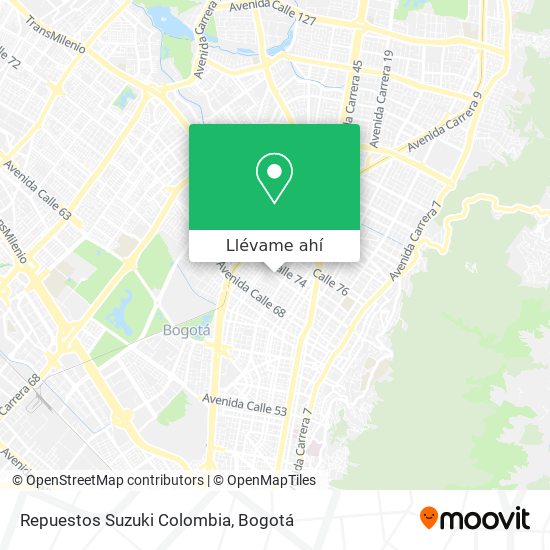 Mapa de Repuestos Suzuki Colombia