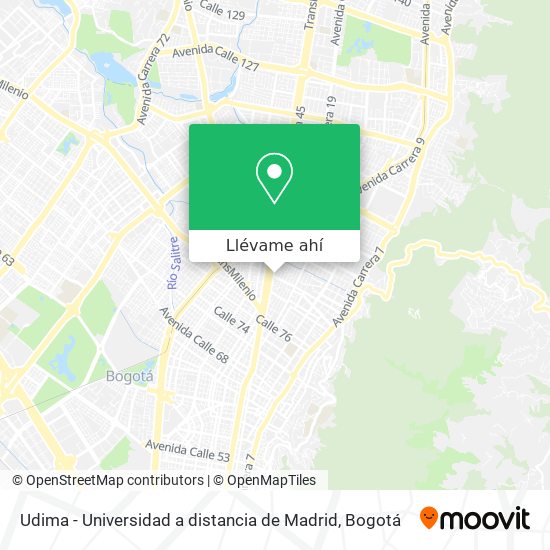 Mapa de Udima - Universidad a distancia de Madrid