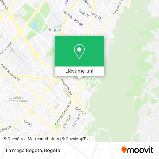 Mapa de La mega Bogota
