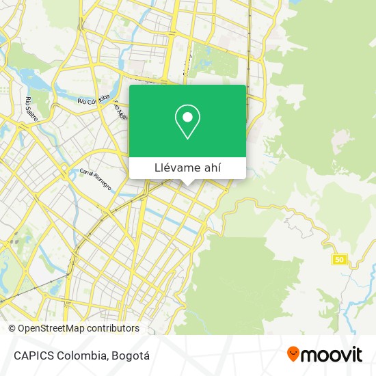 Mapa de CAPICS Colombia