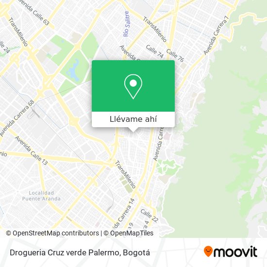 Mapa de Drogueria Cruz verde Palermo