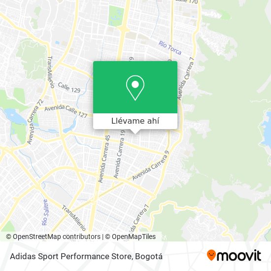 Mapa de Adidas Sport Performance Store