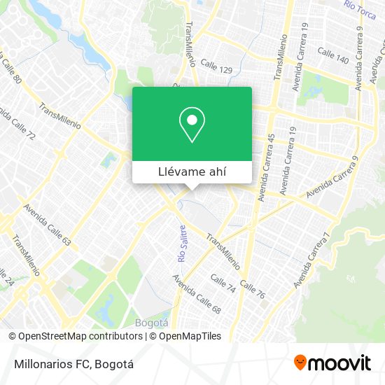Mapa de Millonarios FC
