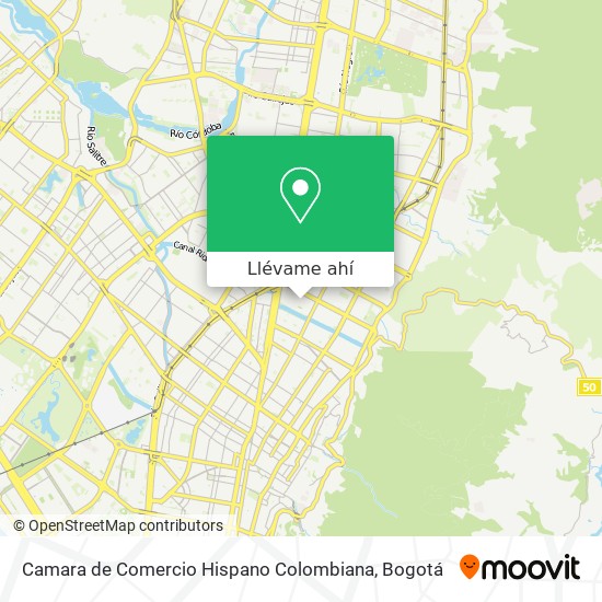 Mapa de Camara de Comercio Hispano Colombiana