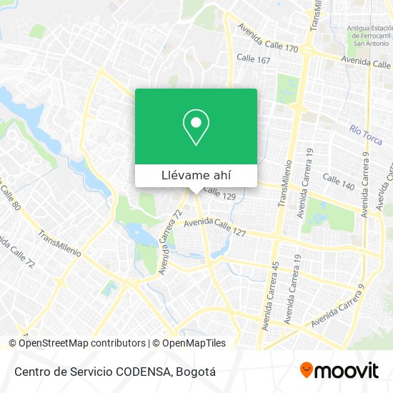 Mapa de Centro de Servicio CODENSA