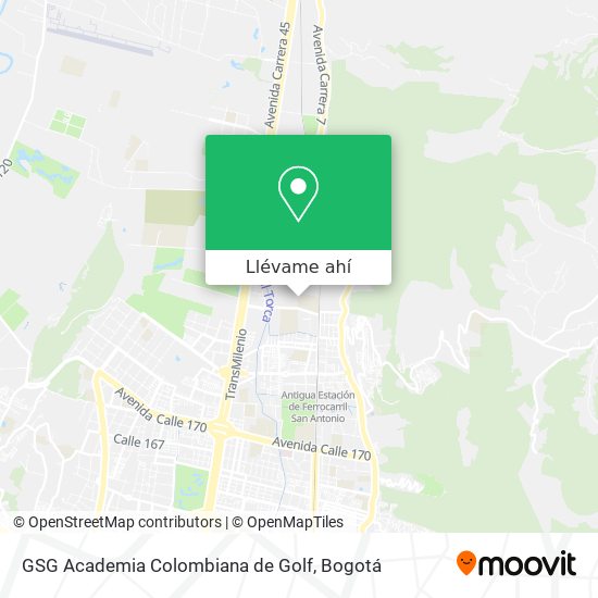 Mapa de GSG Academia Colombiana de Golf