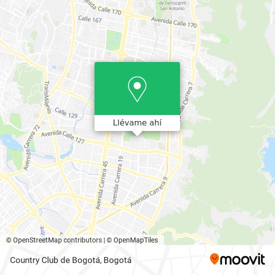 Mapa de Country Club de Bogotá