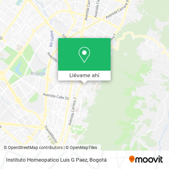 Mapa de Instituto Homeopatico  Luis G Paez