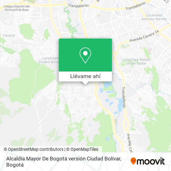 Mapa de Alcaldía Mayor De Bogotá versión Ciudad Bolívar
