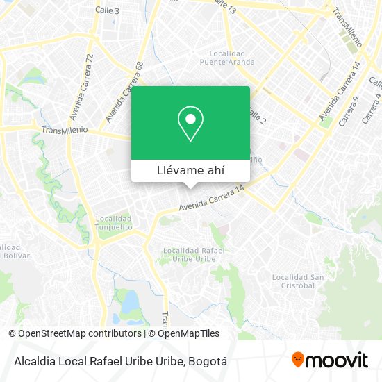 Mapa de Alcaldia Local Rafael Uribe Uribe