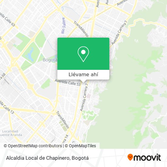 Mapa de Alcaldia Local de Chapinero