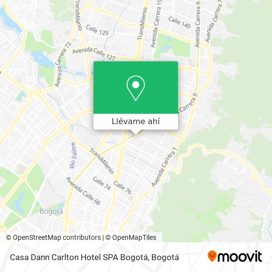 Mapa de Casa Dann Carlton Hotel SPA Bogotá