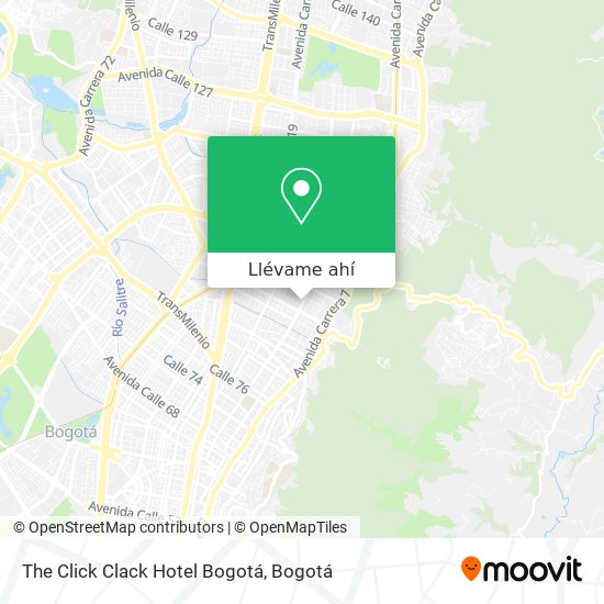 Mapa de The Click Clack Hotel Bogotá