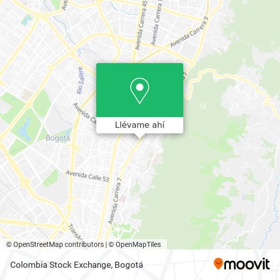 Mapa de Colombia Stock Exchange