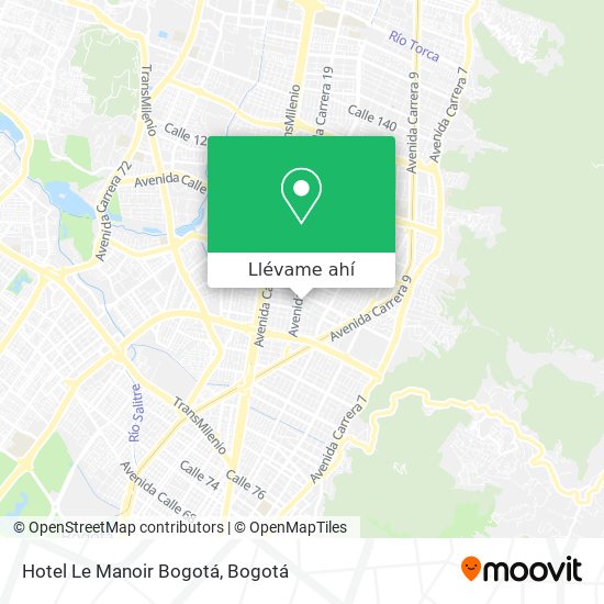 Mapa de Hotel Le Manoir Bogotá