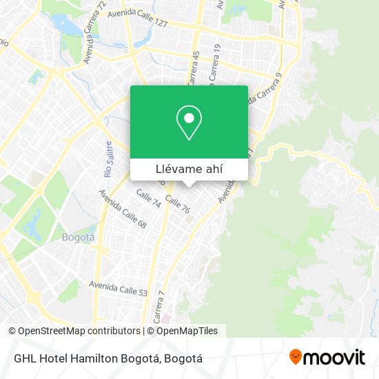 Mapa de GHL Hotel Hamilton Bogotá
