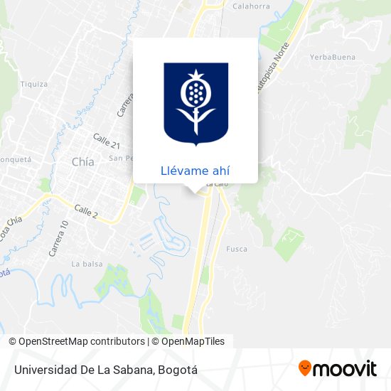 Mapa de Universidad De La Sabana