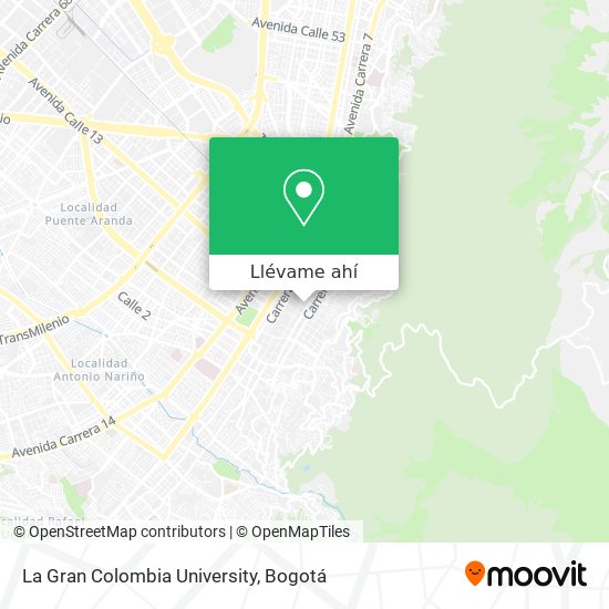 Mapa de La Gran Colombia University
