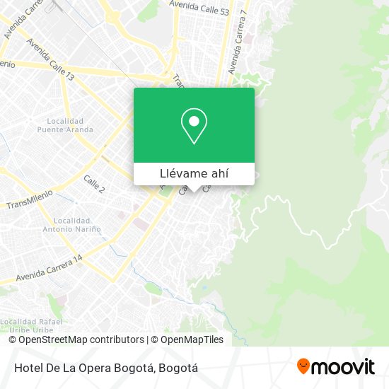 Mapa de Hotel De La Opera Bogotá
