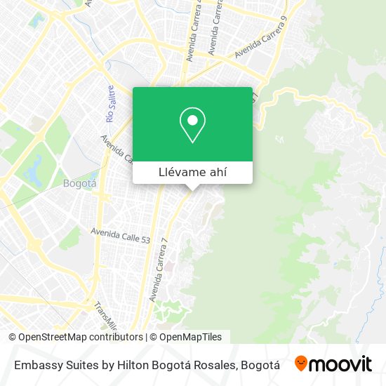 Mapa de Embassy Suites by Hilton Bogotá Rosales