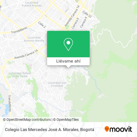Mapa de Colegio Las Mercedes Josè A. Morales