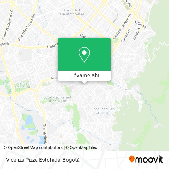 Mapa de Vicenza Pizza Estofada