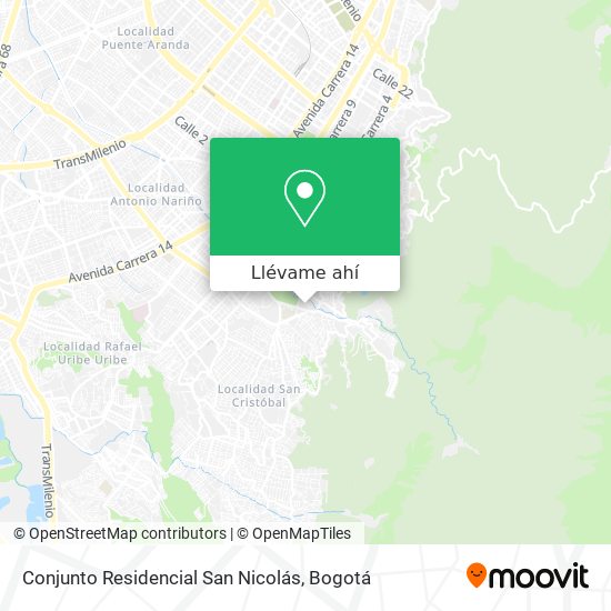 Mapa de Conjunto Residencial San Nicolás