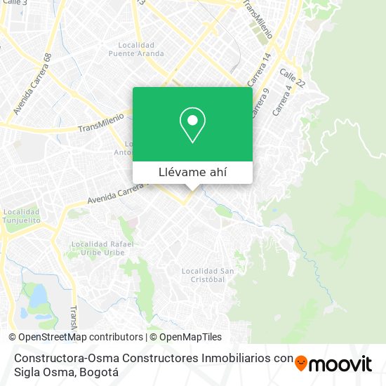 Mapa de Constructora-Osma Constructores Inmobiliarios con Sigla Osma